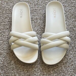 J. Crew Women's Ivory Slide Sandals